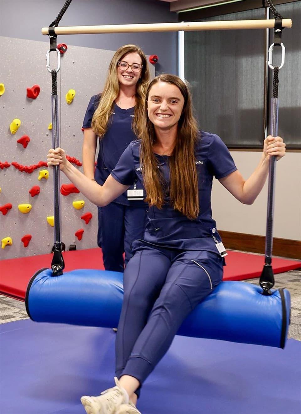 students in therapy room